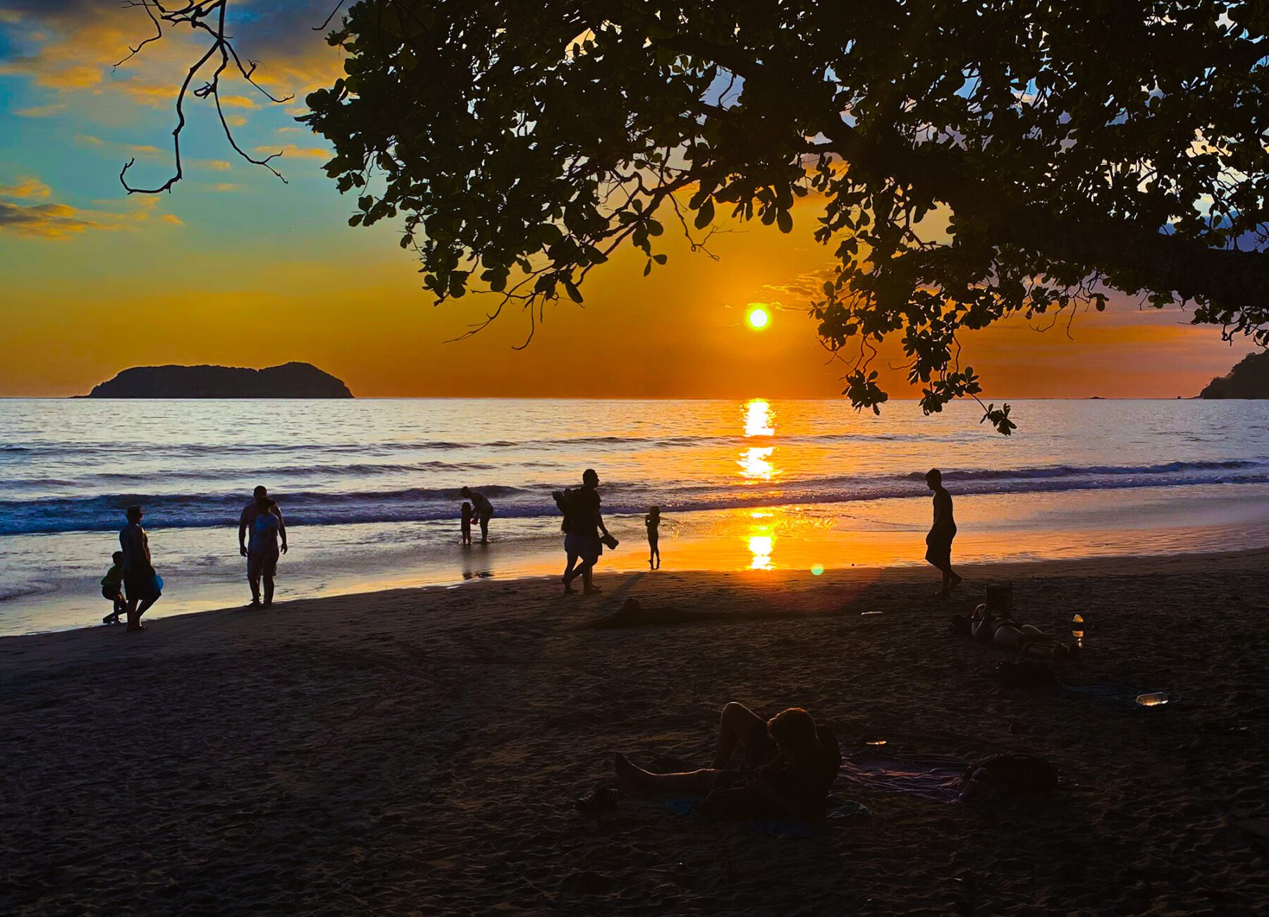 A group of people on a Costa Rica MRM at sunset.
